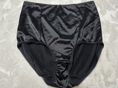 Vtg MARILYN MONROE 7159-49 Second Skin Satin 2X Black Leopard Panties #219