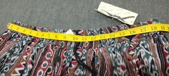 Vintage Tribal Boho Maxi Broomstic Skirt Peasant African Zig Zag Rayon Blend New