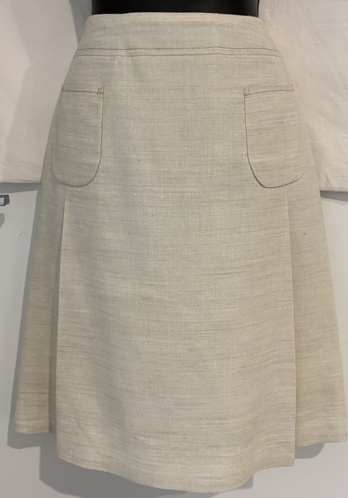 Lovely vintage 1960s/1970s textured oatmeal FLETCHER JONES skirt