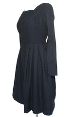 Vintage Stanton Jrs Dress XS/S Women Black Acetate/Polyester Long Sleeve