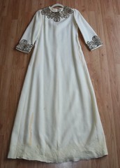 Vintage Saks Fifth Avenue 60s Hostess Dressing Gown Kaftan Small Caftan