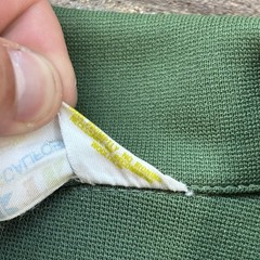 Vintage 60s Women’s Koret Kolortron Green Collar Shirt Blouse Button USA Made