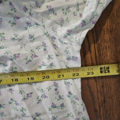 Vintage Sears Purple White Cotton Nightgown Womens M/12-14 Cottage Grannycore