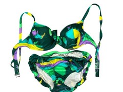 Vtg 60’s 70’s MOD Swimsuit Bikini Accentuette 2Kini Push Up Bra Fully Lined