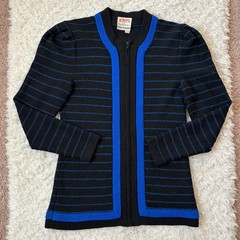 Vintage Knits By Raul Blanco Hand Loomed Knit Zip Sweater Jacket Timeless