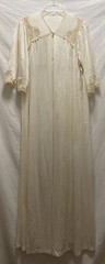 Vintage 1960’s Sears Ivory Negligee Two Piece Lace Robe Gown Set M