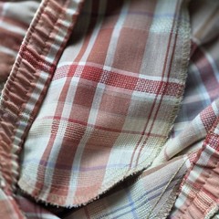 Vintage 90s Koret Plaid 2 Piece Matching Set Women Blouse Culotte Shorts Country
