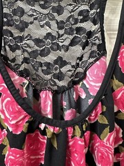 Y2k Lace Babydoll Floral S Slip Dress Cottage Core Dk Fairy Feminine Whimsigoth