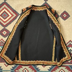 Vintage Ukrainian Ethnic Folk Kiptar Embroidered Wool Vest Women’s Medium