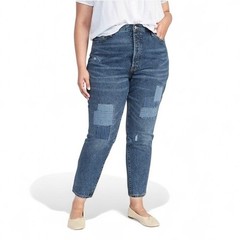 Old Navy High Rise Patchwork Straight Jeans Sz 22W NWOT