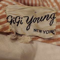 Vintage 50’s GiGi Young New York Pleated Gingham Tie Waist A Line Dress Small