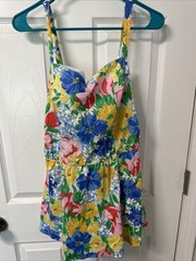 vintage gabar bathing suit swim suit floral flowers Size 10