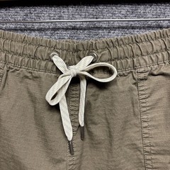 Vuori Olive Green Drawstring Jean-Style Shorts