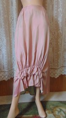 VTG 90s Newport News Iridescent Pink Skirt, Gathered Front Fish Tail Back Sm