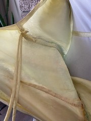 Vintage 1950s Colorful Party Dress Petticoat Fall Spring Watercolor Yellow small