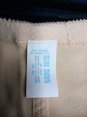 Vintage Slim Down Girdle Body Shaper NOS 1970s Beige Nude 9695 Sz 34 Garter Hook