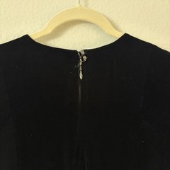 Vintage 1980s Wayne Clark Aline Marelle Black Velvet Lace Ball Gown Formal Sz 10