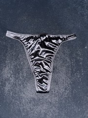 Vintage Victoria’s Secret Second Skin Satin Black Sissy Thing Size M Nwt