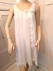 VTG 50’s/60’s SHADOWLINE Nylon LACE Midi NIGHTGOWN & ROBE Romantic Lingerie Set