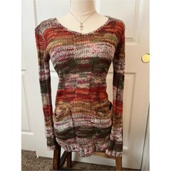 vintage ultra flirt long sleeve knit sweater with cutest mini pockets
