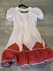 VTG Partners Please Red Square Dance Malco Modes Size 10 M Short Sleeve