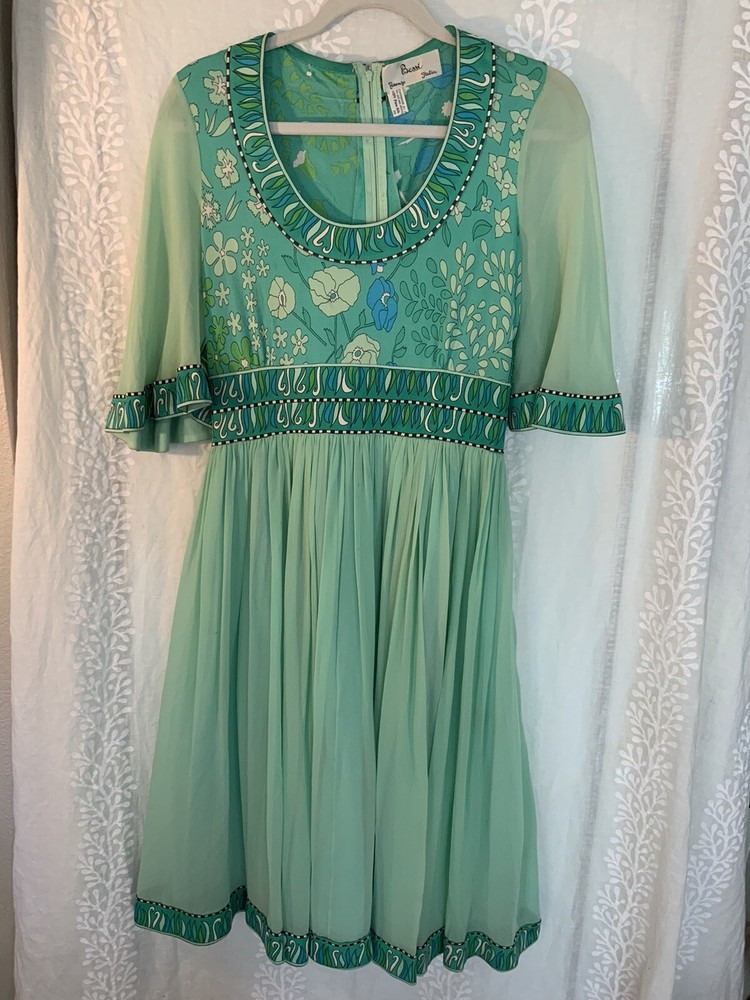 Vintage Averardo Bessi silk chiffon dress 10 Beautiful!