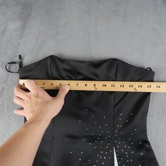 Vintage 80s Gunne Sax Jessica McClintock Black Crystal Prom Party Dress Size 5
