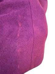 Vtg 70s Byer California Maxi Dress Plum Velour Flutter Sleeve Prairie Boho Sz M
