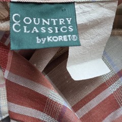 Vintage 90s Koret Plaid 2 Piece Matching Set Women Blouse Culotte Shorts Country