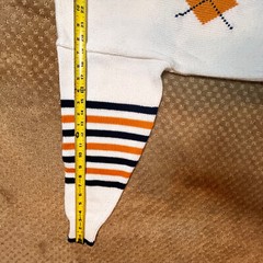 VTG Quantum 80s Golf Argyle Sweater Preppy Country Club SZ M Old Money Classic
