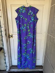 Vintage Early 1980s Hilo Hattie’s Hawaiian Maxi Dress Large – Made in USA