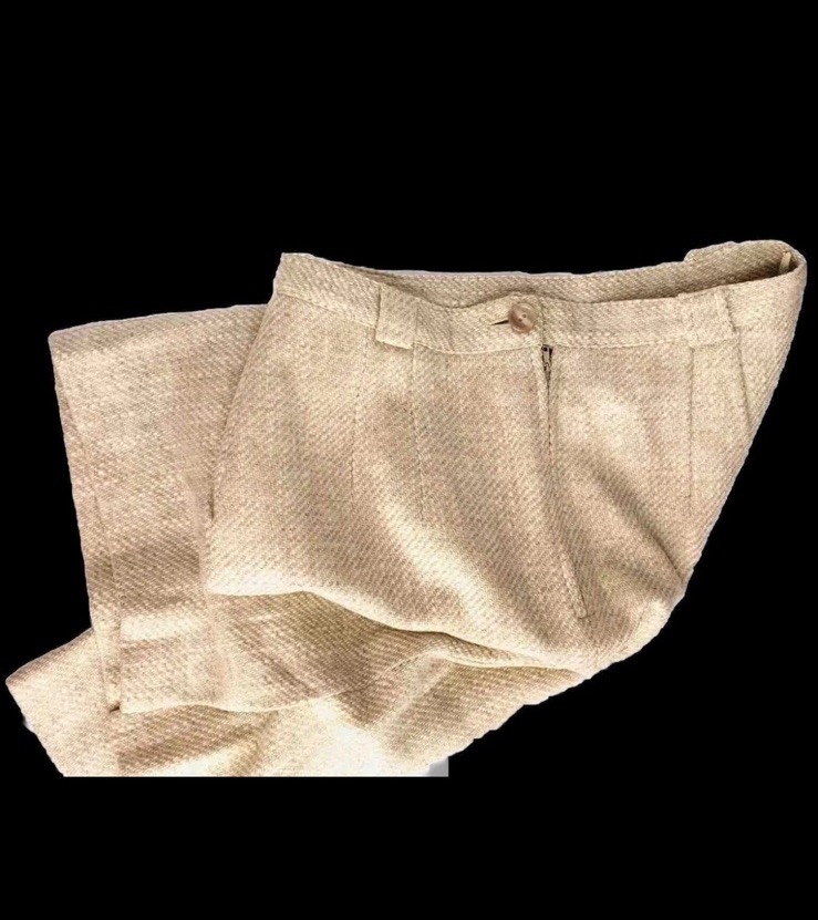 VTG Majestic Specialties wool Pencil Skirt Tweed Beige 29” Waist 23.5” Long
