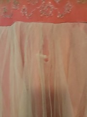 Vintage 40s 50s EXQUISITE Beaded Tulle Evening Dress Needs TLC