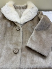 Vintage 60’s Fox Fur Collar Long Brazotta Coat XL-1X Mad Men Old Money Glam
