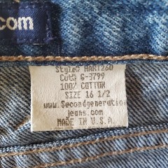 Vintage Second Generation Woman’s Jeans Flare 100% Cotton Made USA Sz 16