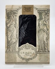 VTG Gracile Hosiery Lycra Sheer to Waist Pantyhose Noire Size Medium