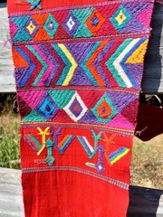 Vtg Faja (sash) from San Gaspar Chajul Guatemala handwoven on backstrap loom