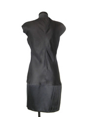 Vintage Requiem dress,French couture black silk/wool by Raffaelo Borriello, 42