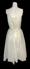 VTG Vanity Fair 60s Ivory Tricot Nylon Lace Chiffon Nightgown Peignoir Set Sz 34