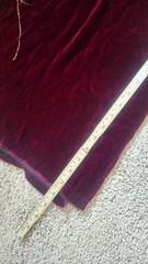 Vintage Velvet Cheongsam Vietnamese Dress Tunic Hand Painted Floral Glitter