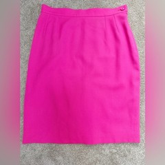 VINTAGE Yves Saint Laurent – Pink, Lightweight Wool Pencil Skirt – US 12 – NWT