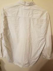 miss fashionality size M vtg long sleeve blouse white 2 pockets button up 26 L