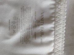 Vanity Fair Satin Panties 2XL/9 Nylon Spandex Briefs 48301 White Shiny NEW