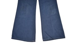 Vintage Flare Pants Womens 24×28 Blue Bell Bottom 80s Repaired Trousers Sears