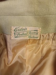 Vintage Dress and Jacket Med/Lg 60s-70s Lime Green Polyester Blend