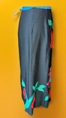 VTG UNIQUE Alfredo’s Wife Partridge Pear Tree Patchwork Maxi Skirt Christmas O/S