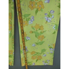 Dalton Wide Leg Pants Womens 14 Yellow Floral Retro 70s Polyester NEW