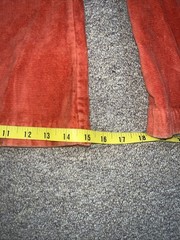 Vtg 60/70s RT Jr’s Red 15″ Bell Bottoms Snap/Button Waist