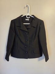 Vintage 60s Bonwit Teller MS Couture Black Short Jacket Blazer Sz M