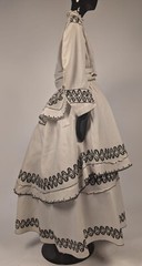 ANTIQUE CIVIL WAR ERA 1860’S 3 PC WALKING SUIT DRESS W BRAID DETAILING